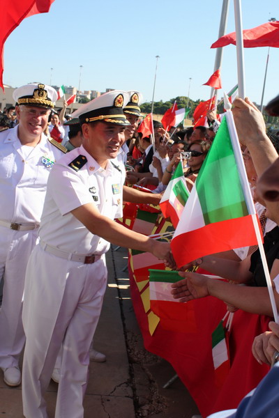 Fifth Chinese Navy Fleet say 'Ciao' to Italy