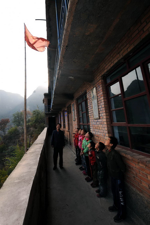 Lone Teacher at Mountaintop School