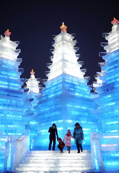 Ice and Snow World illuminated ahead of festival