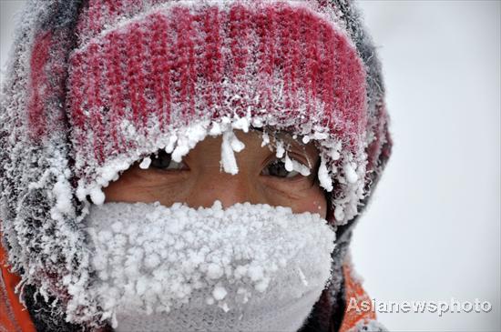 Temperature in N China city drops to -43 C