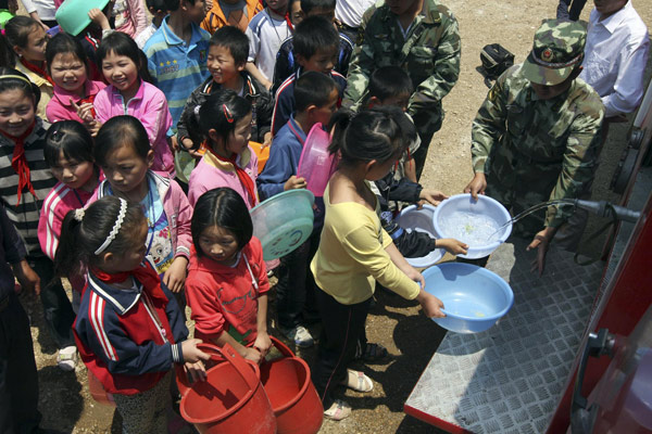 Students suffer water shortage in drought