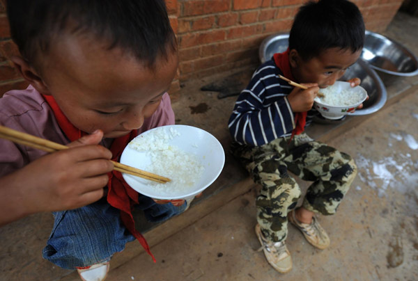 Children in poor areas chronically underfed