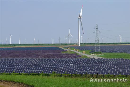 Wind and sun harnessed to cut emissions