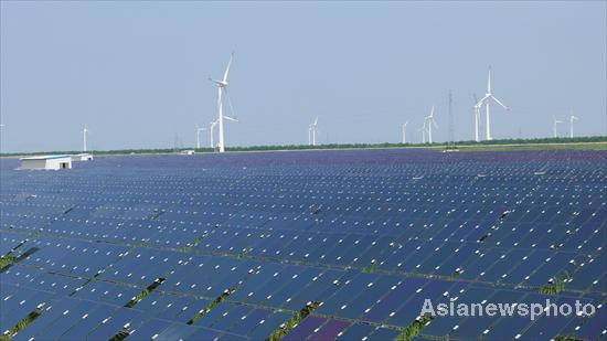 Wind and sun harnessed to cut emissions