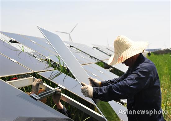 Wind and sun harnessed to cut emissions