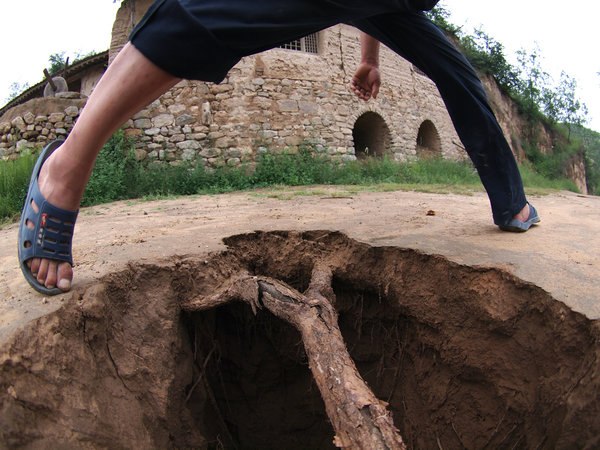 Ground collapses undermine N China village