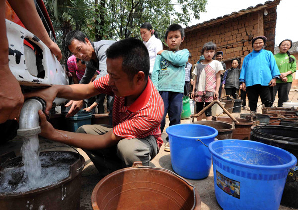 SW China city hit by severe drought