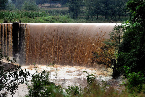 Rain-triggered flood in Henan counties