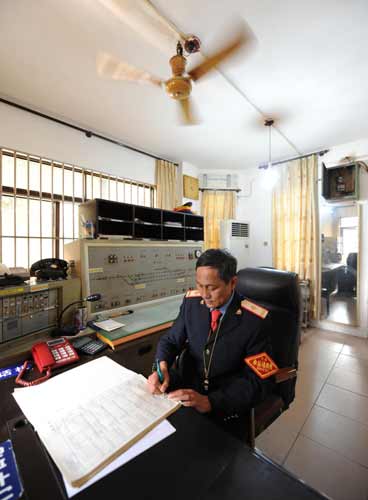 Lone station attendant with no trains