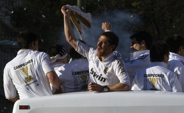 Real Madrid parade after triumph