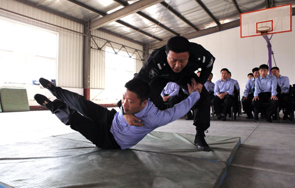 An instructor of prison guard in NE China