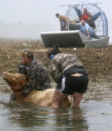 Isaac's rage in Louisiana