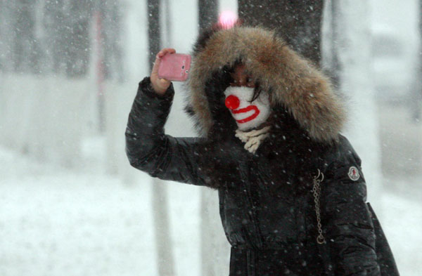 Blizzard hits Shenyang in NE China