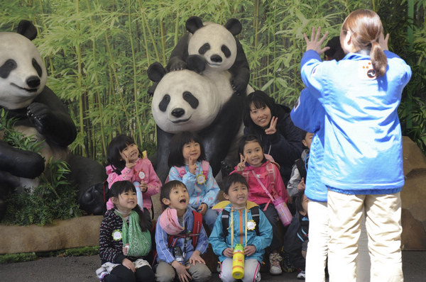 Panda House reopened at Ueno Zoo in Japan