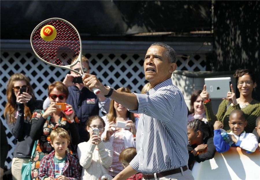 Obama family enjoys Easter Egg Roll with children