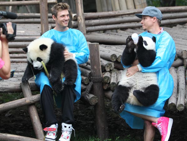 Backstreet Boys love China's pandas