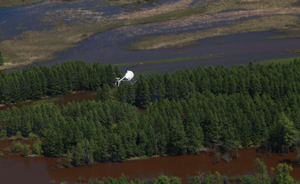 Drone makes maiden flight over N China