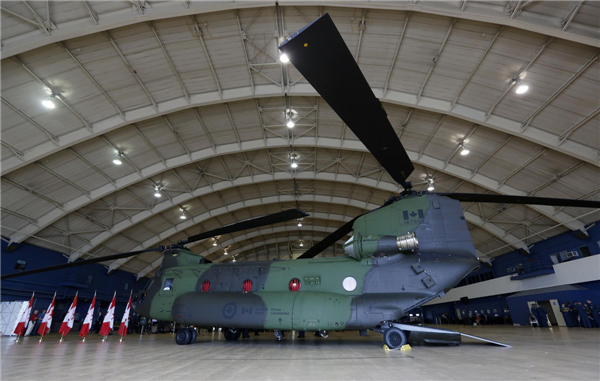 New CH-147F Chinook helicopters unveiled in Ottawa