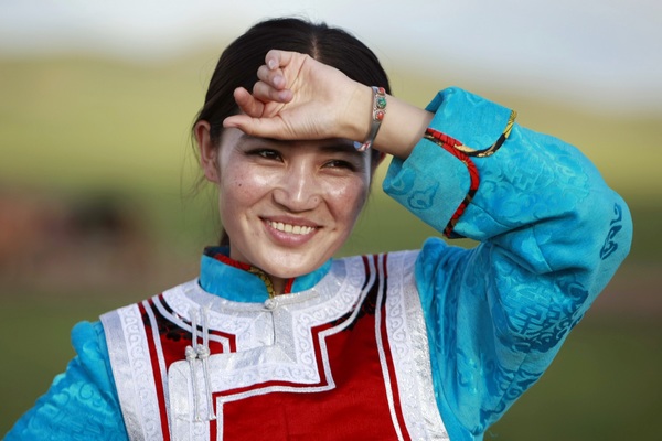 Galloping through prairie in Inner Mongolia