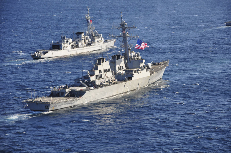 US missile destroyers stand by in Mediterranean