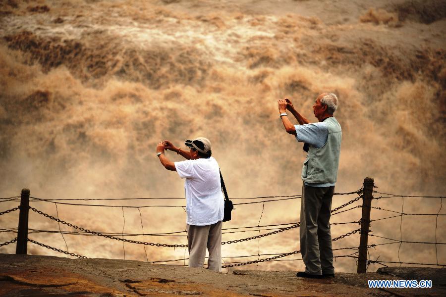 Scenery of Hukou waterfall of Yellow River