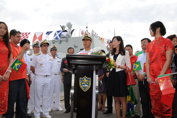 Chinese navy warships visit Brazil