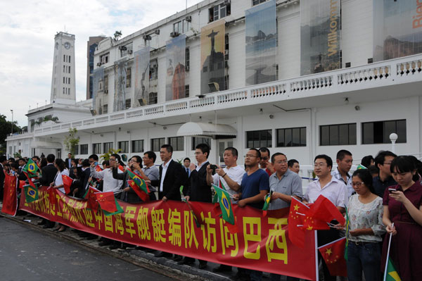 Chinese navy warships visit Brazil