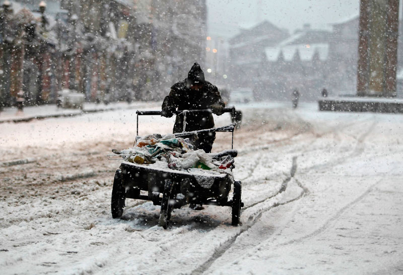 India's city received the season's 2nd snowfall