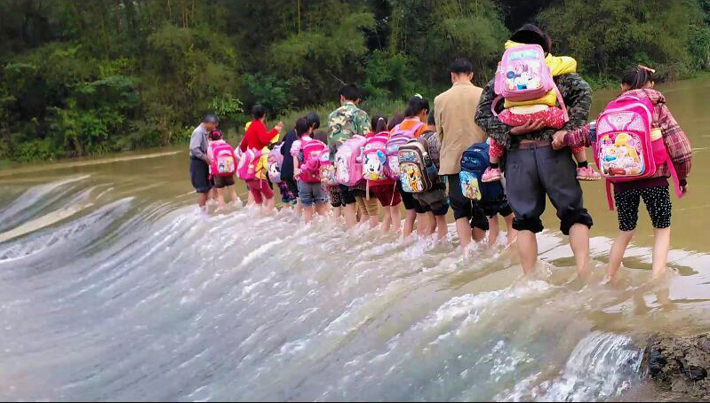 Watery route to school