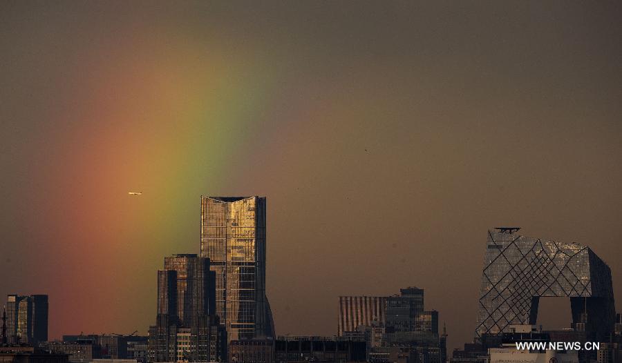 Rainbow after the rain in Beijing