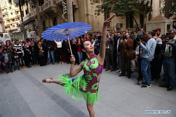 Artists from Chongqing Disabled Art Troupe perform in Cairo, Egypt