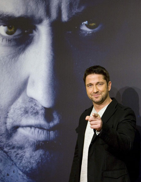 Gerard Butler attends at his new movie 