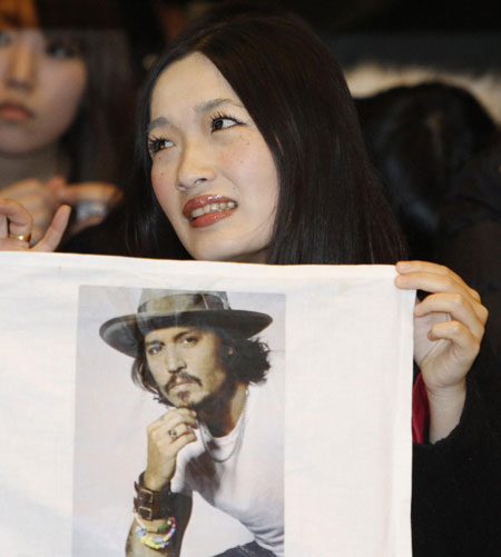 Johnny Depp promotes movie 