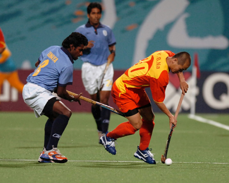 China's field hockey team beats India