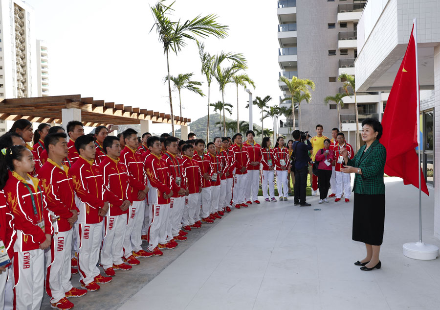 Chinese Vice-Premier visits Olympic delegation