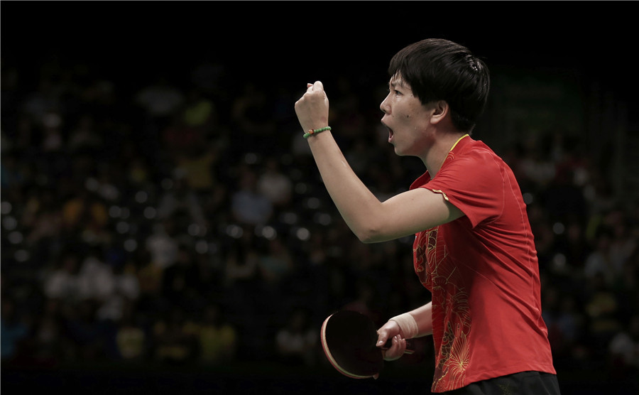 China's women's table tennis team sweeps third back-to-back gold