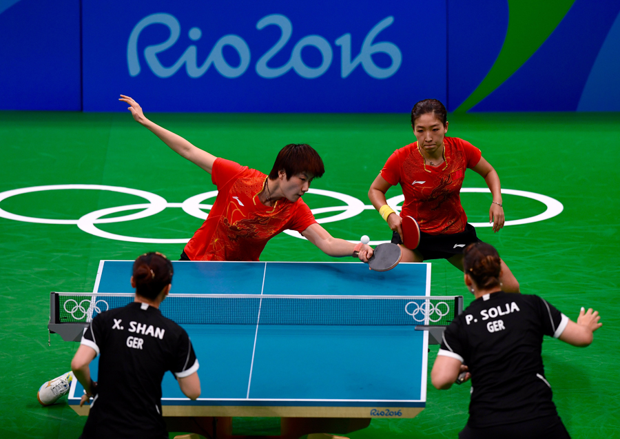 China's women's table tennis team sweeps third back-to-back gold