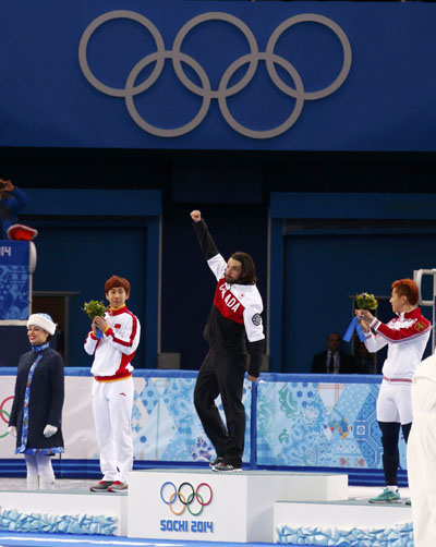 Speed skater Han wins China's first medal in Sochi