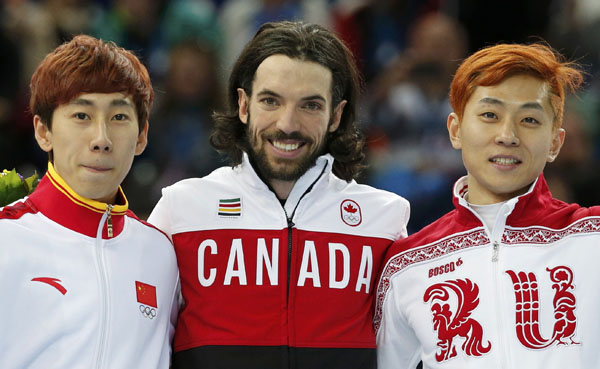 Speed skater Han wins China's first medal in Sochi