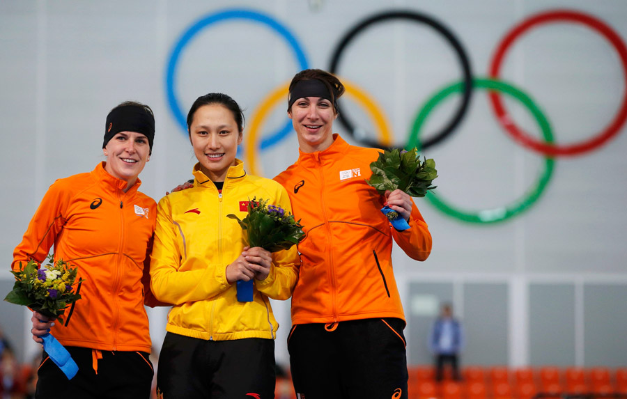 Zhang wins China's first ever gold in Olympic speed skating