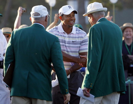 Tiger Woods turns up early at Augusta National