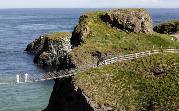 Olympic torch spotlights Northern Ireland coast