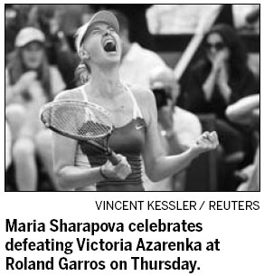 Sharapova wins Russian roulette of a semifinal