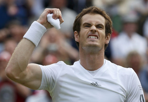 Murray wins his quarter-final at Wimbledon