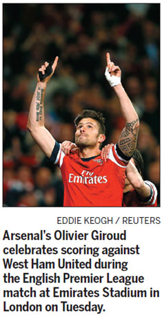 Wenger lauds Giroud for sparking Gunners