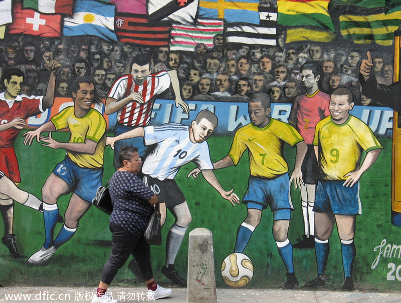 Another Samba style: soccer graffiti