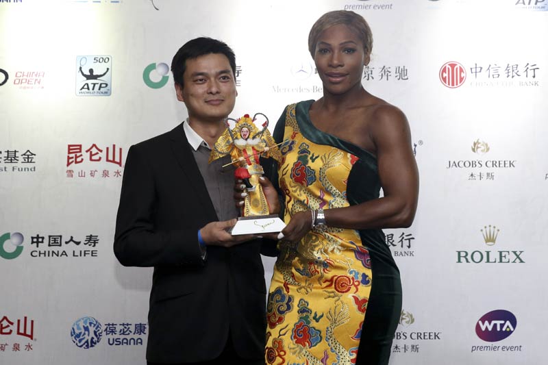 Tennis stars turn on the style at China Open party