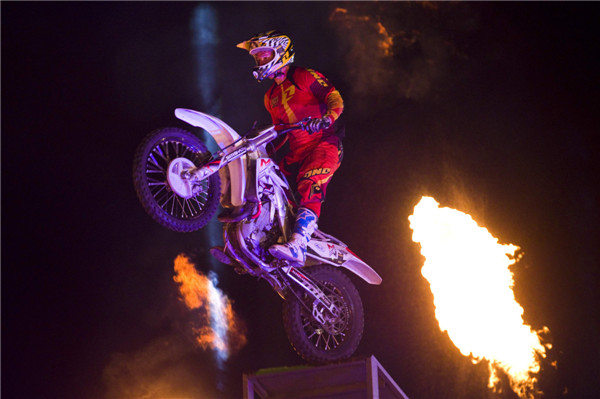 Motorcycle stunt show kicks off in Ashkelon