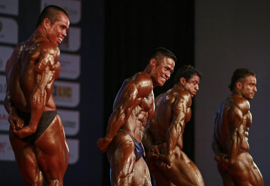 Bodybuilders compete for world title in Mumbai