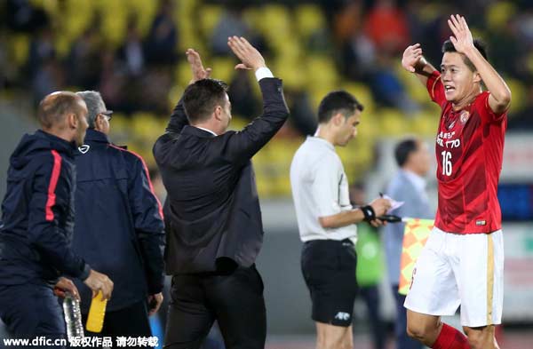 Late penalty stuns Guangzhou Evergrande